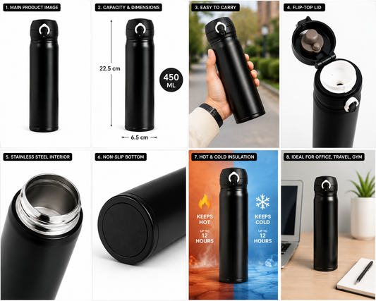 Insulated Flask Bottle 450ml