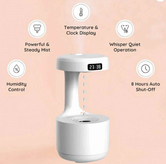 AntiGravity Air Humidifier with LED Clock