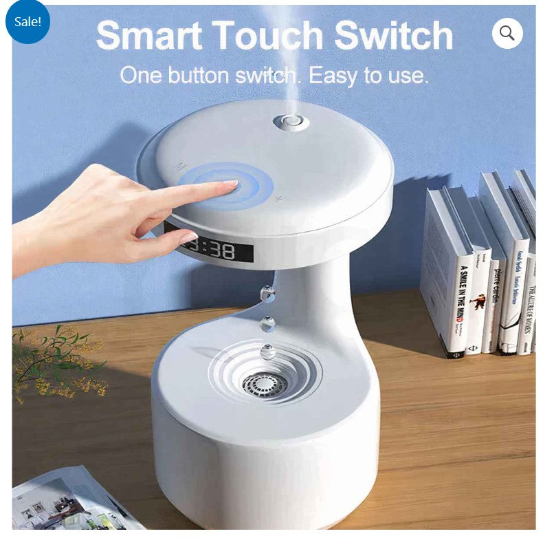 AntiGravity Air Humidifier with LED Clock