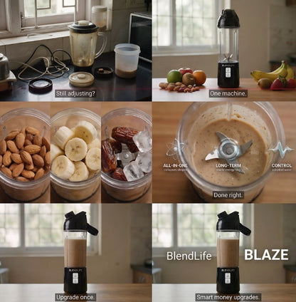 BlendLife Blaze™ Portable Blender (4000mAh Rechargeable)