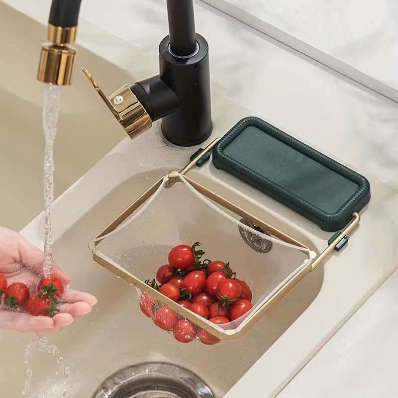 DrainCatch™ Collapsible Sink Strainer Rack