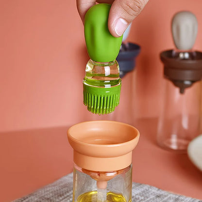DripEase™ 2-in-1 Oil Dispenser with Silicone Brush