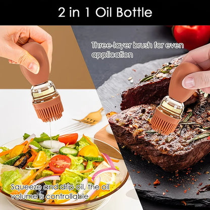 DripEase™ 2-in-1 Oil Dispenser with Silicone Brush