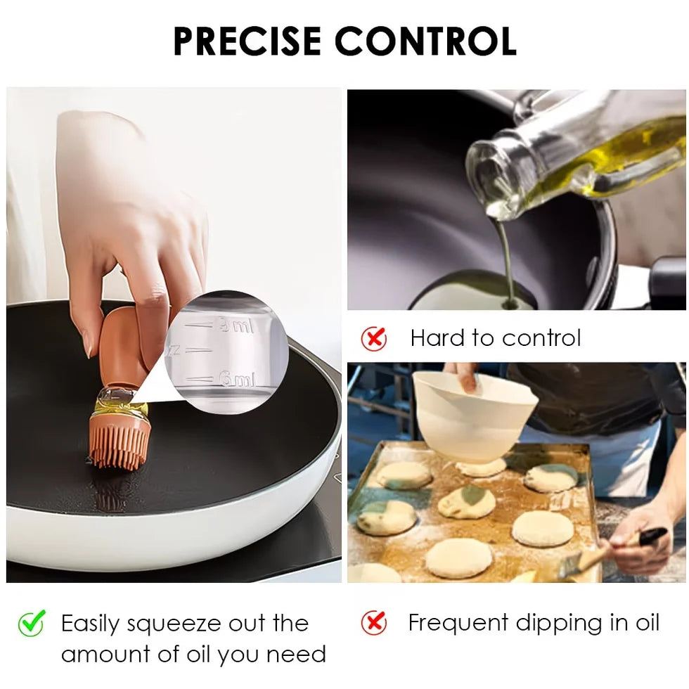 DripEase™ 2-in-1 Oil Dispenser with Silicone Brush