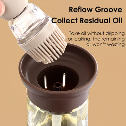 DripEase™ 2-in-1 Oil Dispenser with Silicone Brush